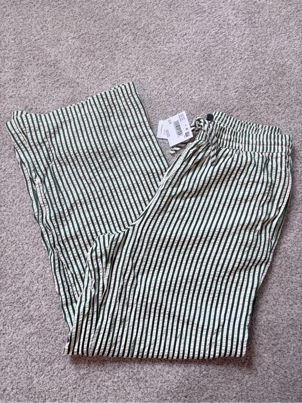 American Eagle striped seersucker pants size XS NWT